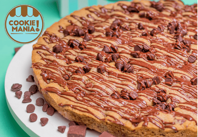 Cookie Mania - Torta Cookie tamanho P ou G para até 18 pessoas, a partir de R$69,90!