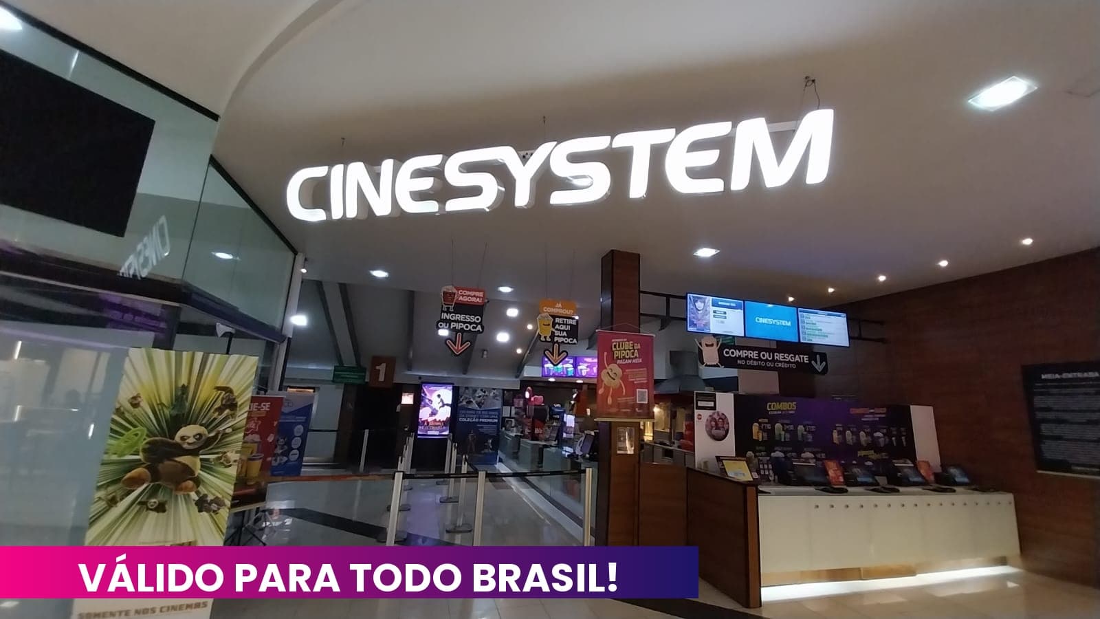 Cinesystem Cinemas  - Inteira Sala 2D a partir de R$19,90 para todo Brasil.